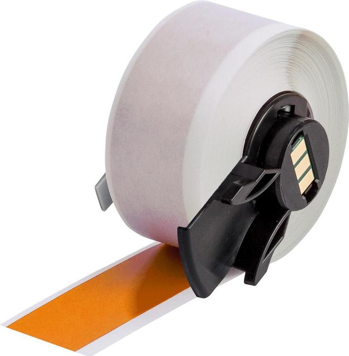 Actual product image Brady M6C-1000-595-OR, high performance vinyl tape, orange, glossy, 25.40 mm x 15.24 m, permanent, E