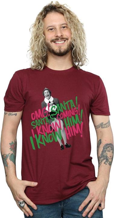 Actual product image Elf Mens Santa's Coming T-Shirt (L)