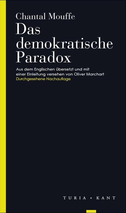 Image du produit Das demokratische Paradox (Allemand, Chantal Mouffe, Oliver Marchart, 2018)
