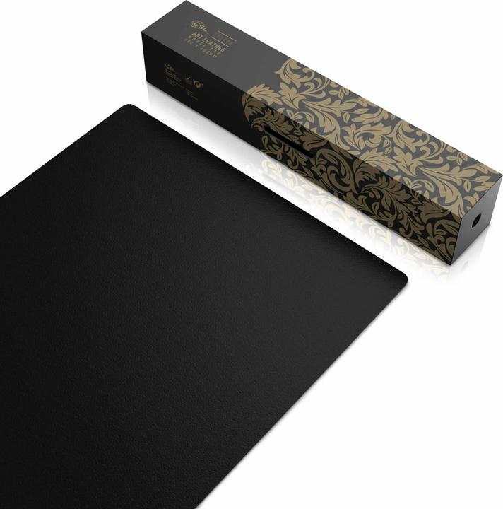 Image du produit CSL Tapis de souris, tapis de souris XXL, aspect cuir élégant, sous-main 900 x 400 mm, noir (XXL)