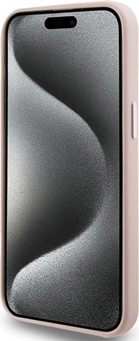 Produktbild Karl Lagerfeld KLHCP15LSMHCNPP iPhone 15 Pro 6.1" różowy/pink Silicone Choupette Metal Pin (Apple iPhone 15 Pro)