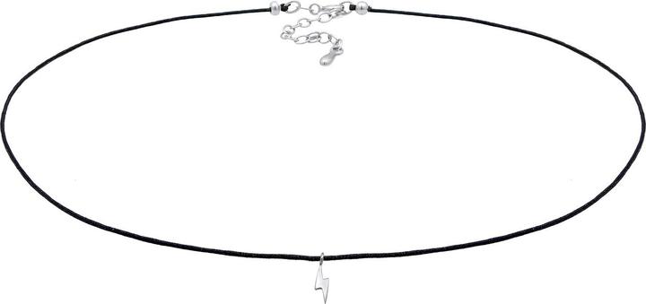 Elli Halskette Choker Blitz Nylonkette 925 Silber (Nylon, 925er Sterling Silber, Keine Schmucksteine, 36 cm)