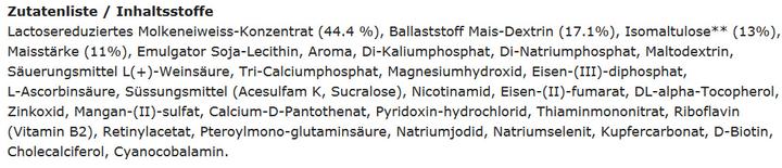 Valori nutrizionali e ingredienti Biomed InShape (1 Pezzo/i, Polvere, 420 g)
