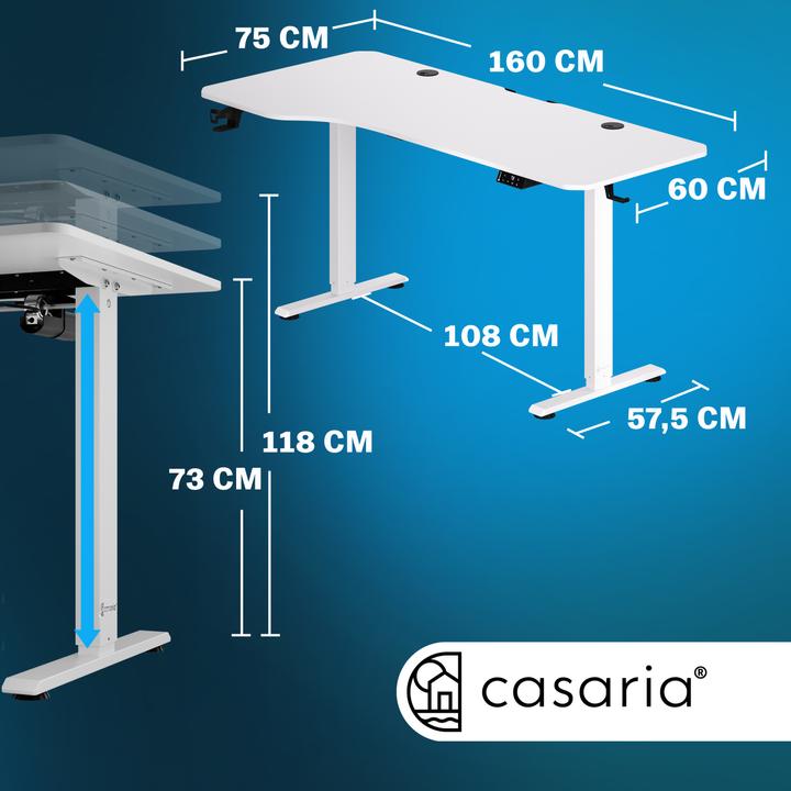 Produktbild Casaria Höhenverstellbarer Schreibtisch