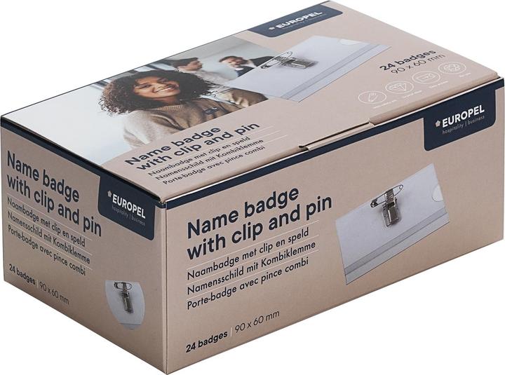 Immagine prodotto Europel Targhetta, con clip combinata, 60 x 90 mm