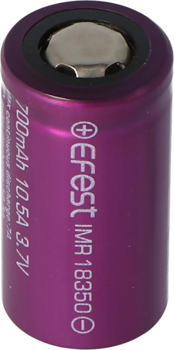 Immagine prodotto Efest Batteria viola IMR18350 (più polo piatto) (1 pz., 18350, 700 mAh)