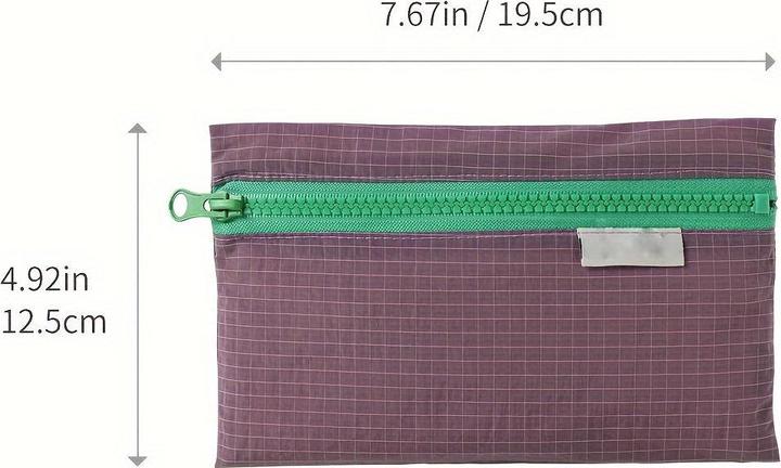 Only-Bags.Store Multicolor Nylon Zip Pouches, schlanke Mehrzweck-Aufbewahrungstaschen für Stifte, Schmuck, Münzen