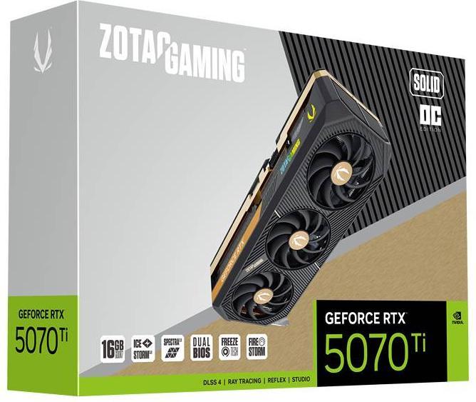 Image du produit Zotac GeForce RTX 5070 Ti Solid OC (16 Go)