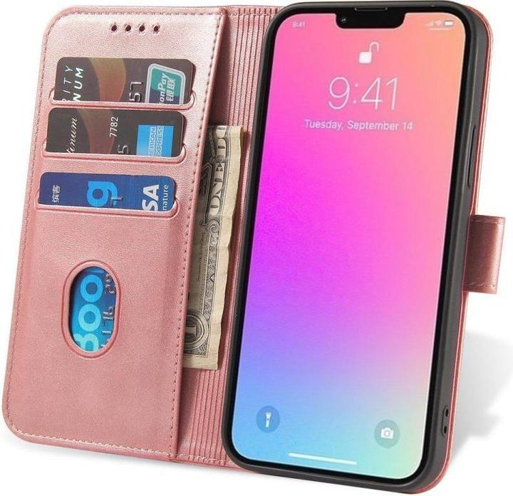 Image du produit Hurtel Etui magnétique pour Samsung Galaxy A34 5G Couverture avec flip Wallet Stand Rose (Samsung Galaxy A34 5G)