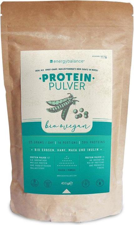Produktbild Energybalance Protein Pulver BIO aus Erbsen, Hanf und Maca (Neutral, 1 Stk., 400 g)