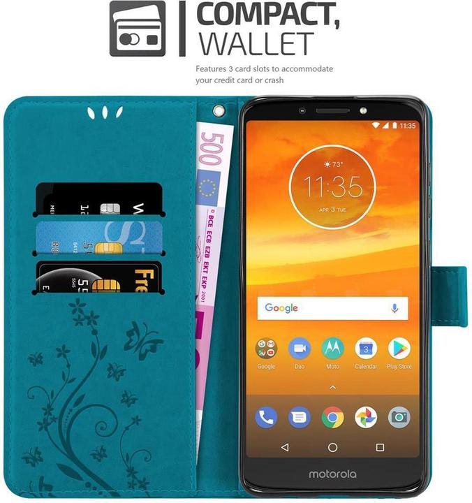 Image du produit Cadorabo Couverture du livre de fleurs (Motorola Moto E5 Plus)