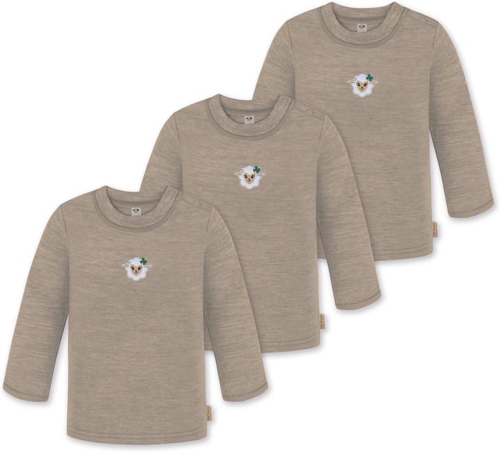 Actual product image Normani 3-pack baby merino longsleeve "Taupo" - 9467 (62)