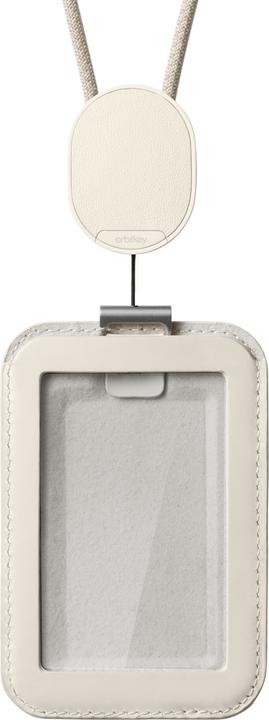 Orbitkey ID Card Holder Pro -henkil??korttikotelo kaulanauhalla, valkoinen