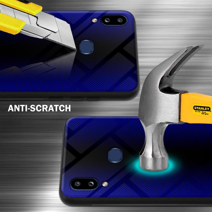 Actual product image Cadorabo TPU Striped Glass Cover (Samsung Galaxy A10s, Samsung Galaxy M01s)