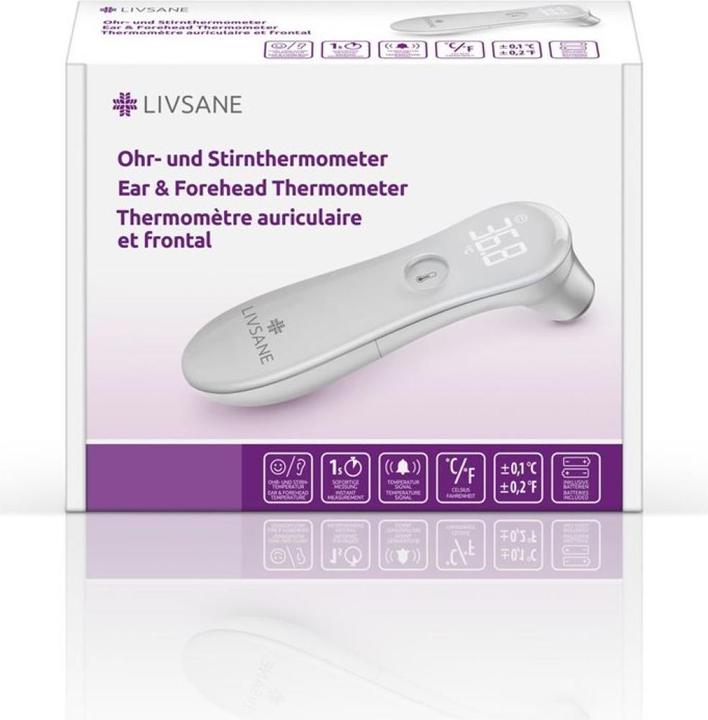 Livsane Ohr- und Stirnthermometer (Ohr, Stirn)