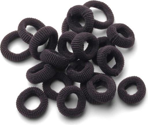 Trisa Frottée Kinder-Haargummis 20mm schwarz 20 Stk. (Haargummi)