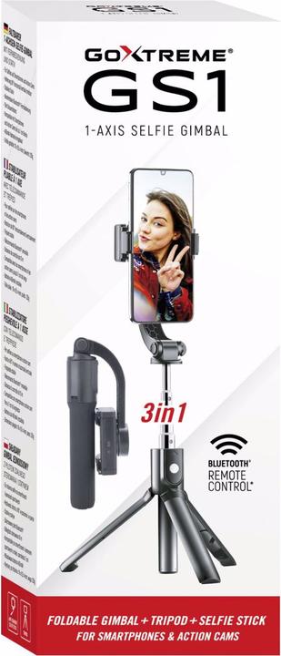 Immagine prodotto Easypix GoXtreme GS1 1-AXIS Selfie Gimbal per Smartphone (Action camera, Smartphone, 0.30 kg)