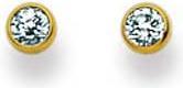 Image du produit Natsumi Schmuck Clou d'oreille zircon en or jaune 18K/750 3.0mm (750/18 K Or jaune)