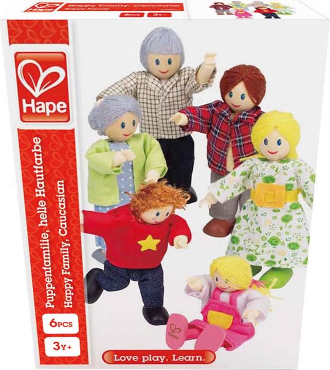 Actual product image Hape Doll family light skin colour