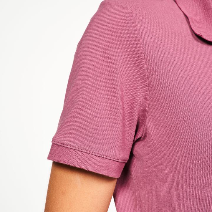 Actual product image Inesis Damen Golf Poloshirt kurzarm Baumwolle - MW500 dunkelrosa (L)