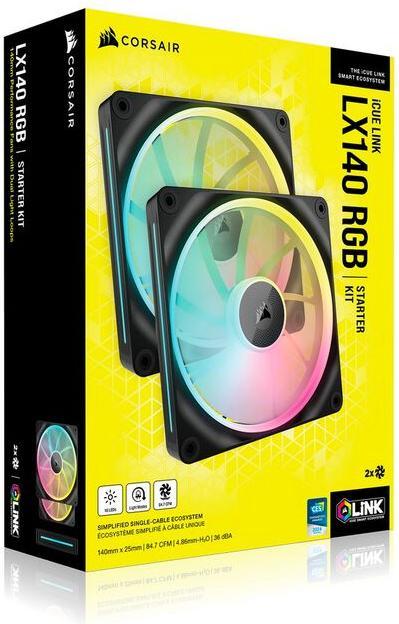 Produktbild Corsair iCUE LINK LX140 RGB (140 mm, 2 x)