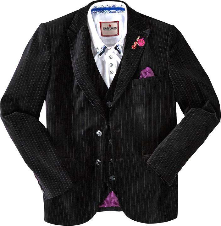 Joe Browns Classic Velvet Pinstripe Suit Blazer with Contrast Lining