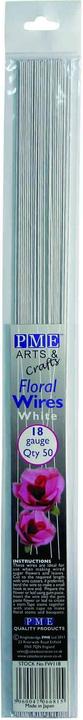 Actual product image PME Floral wire white thickness 28 (50 x)