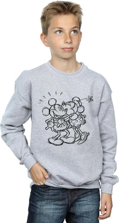 Immagine prodotto Disney Mickey And Minnie Mouse Kiss Sketch Felpa Ragazzi (140, 146)