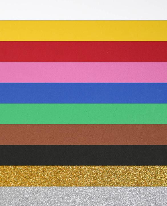 Immagine prodotto I Am Creative Set di gommapiuma 30 x 40 cm, 8 colori di base e 2 glitter