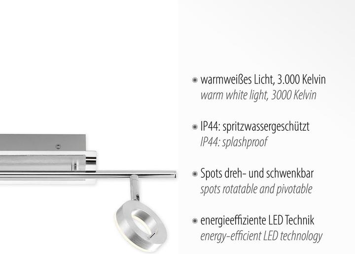 Actual product image Paul Neuhaus LED Deckenlampe spritzwassergeschützt IP44 Badleuchte (1700 lm)