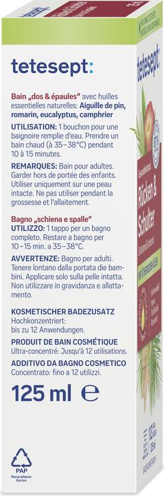 Actual product image Tetesept Gesundheitsbad Rücken & Schulter (125 ml, Bath oil)