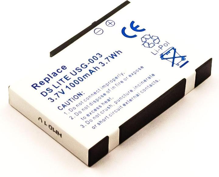 Actual product image AGI 3.7V - 900 mAh - Li-Ion - Battery - Black - NINTENDO DS LITE - Lithium-Ion (Li-Io (1 pcs., Device specific, 900 mAh)