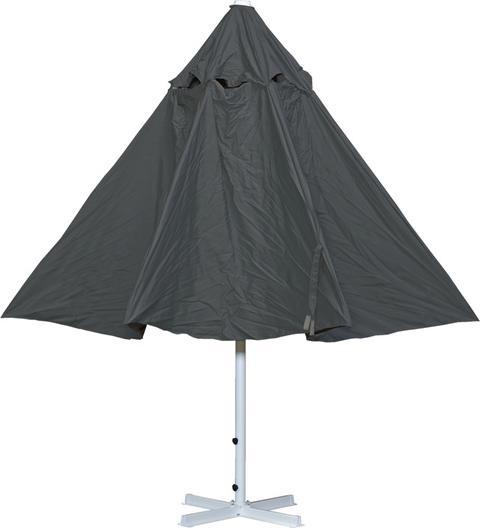 Immagine prodotto Mendler Ombrellone Meran II, ombrellone da gastronomia, Ø 5m poliestere/palo in alluminio bianco 28kg -