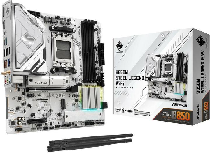 Actual product image AsRock B850M Steel Legend WiFi (AM5, AMD B850, mATX)