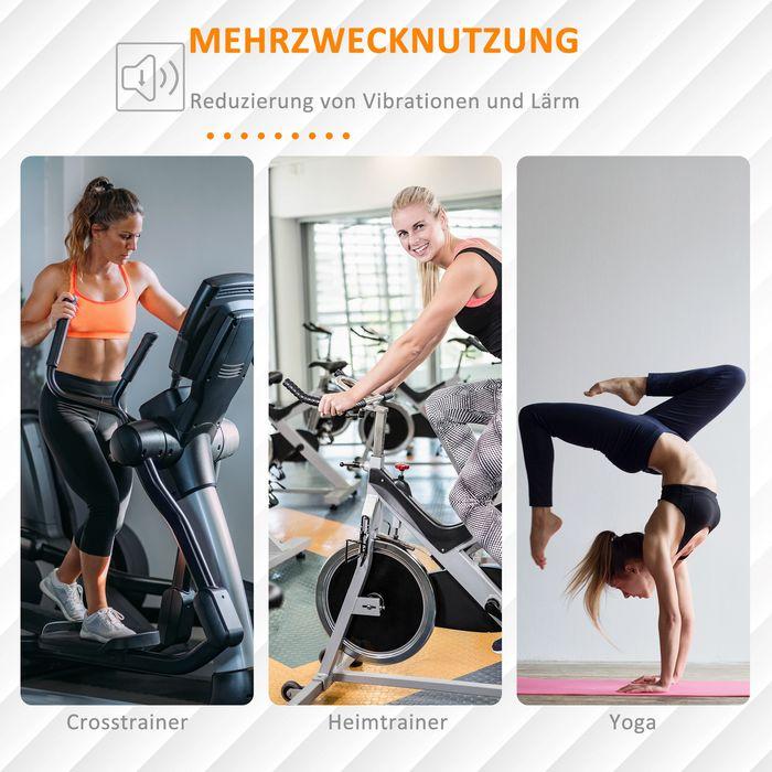Actual product image Swisshandel24 Floor protection mat for fitness equipment Floor mat Underlay mat PVC Black 180 x 90 x 0.6 cm (0.60 cm)
