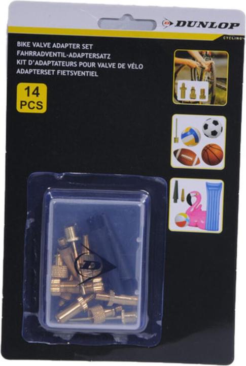 Produktbild Dunlop Fahrradventil-Adaptersatz 14 teilig (Ventiladapter Set)