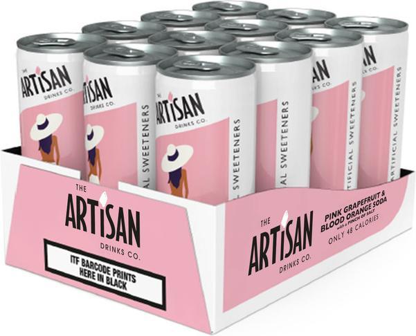Actual product image Artisan Pink Grapefruit & Blood Orange Soda (12 x 25 cl)