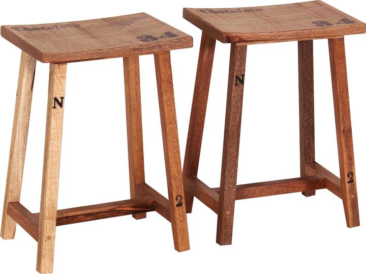 Actual product image SIT Möbel Folding table with 2 stools Rustic nature (60 x 80 x 25 cm)