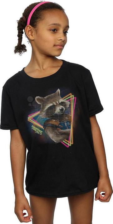 Produktbild Guardians of the Galaxy Rocket Raccoon Neon TShirt Mädchen aus Baumwolle (152, 158)