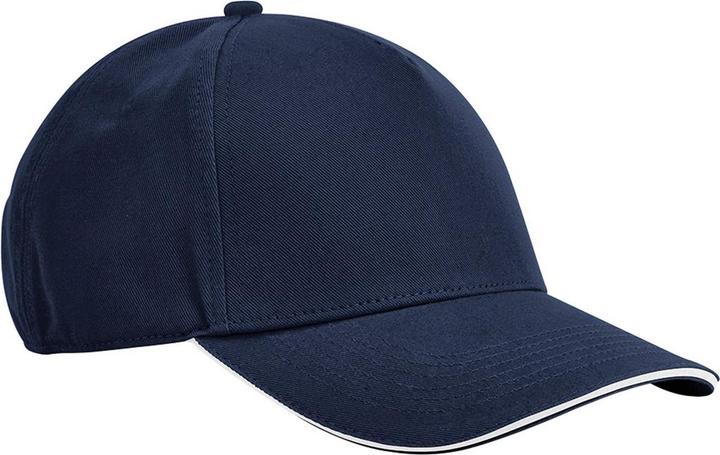 Actual product image Beechfield Classic Organic Cotton Sandwich Peak Cap (One size)