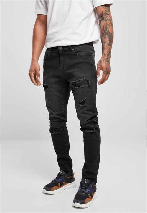 Actual product image Urban Classics Heavy Destroyed Slim Fit Jeans - 16475 (W29/L32)