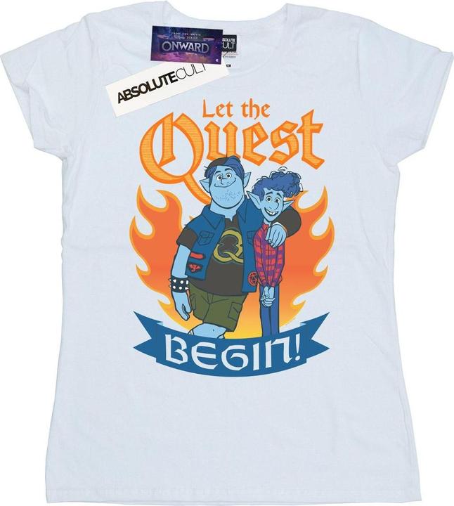 Actual product image Disney Womens/Ladies Onward Let The Quest Begin Cotton T-Shirt (XXL)