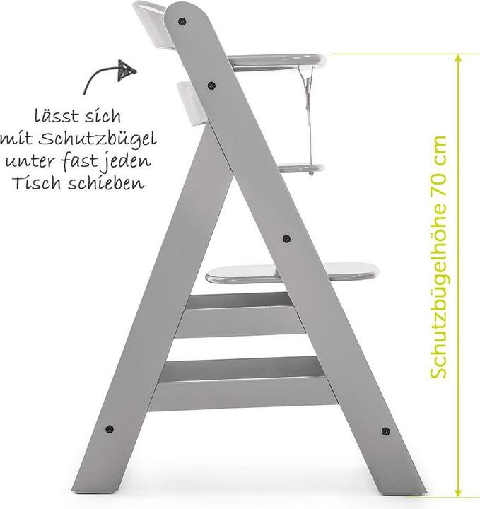 Image du produit Hauck Chaises hautes Alpha Plus Gris Newborn Set Deluxe - Chaise haute 4 pièces (Chaise haute)