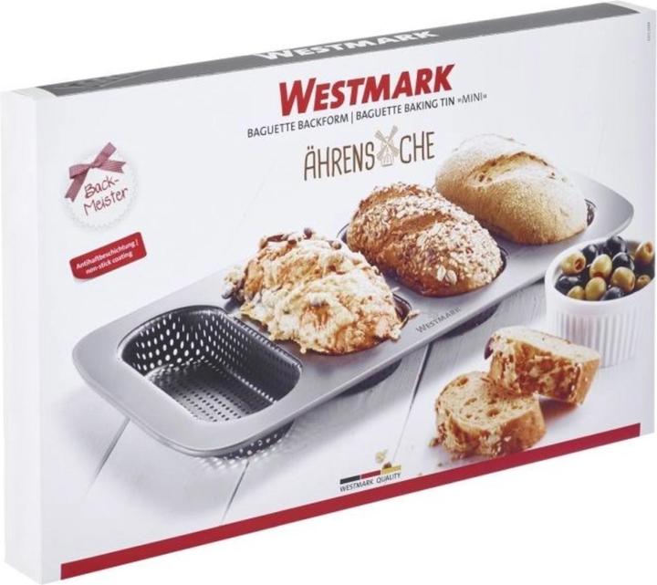 Produktbild Westmark 4er Baguette Backform Mini, 35.6x21.5cm (21.50 cm)