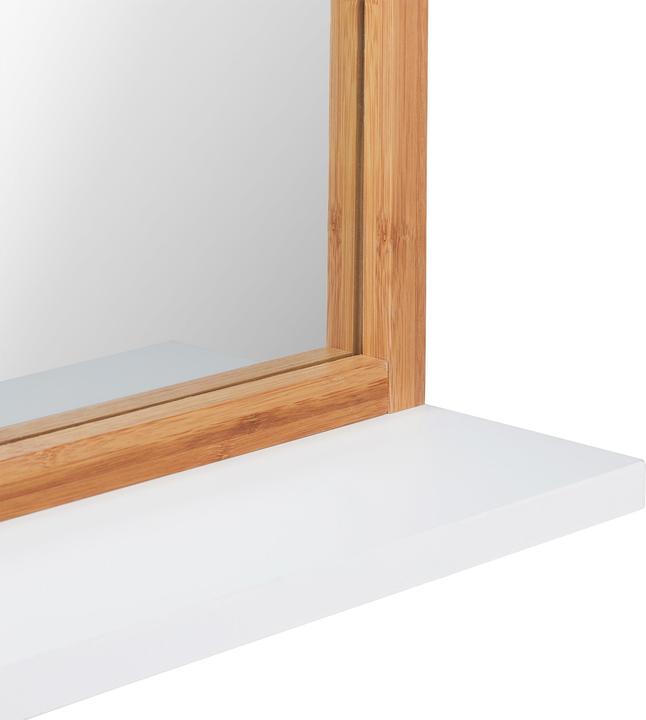 Image du produit Relaxdays Miroir mural en bois, rectangulaire (38 x 12 x 54,5 cm)