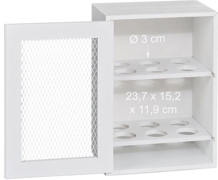 Image du produit Relaxdays Armoire pour oeufs, en bois (18 x 12 x 25 cm, 5.50 l)