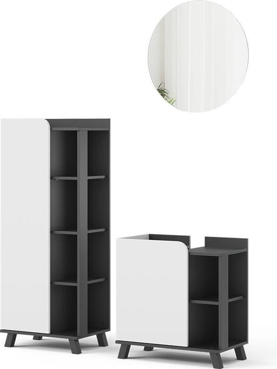 Produktbild Vichy Badmöbel-Set Karen, Anthrazit/Weiss, 3 Teile