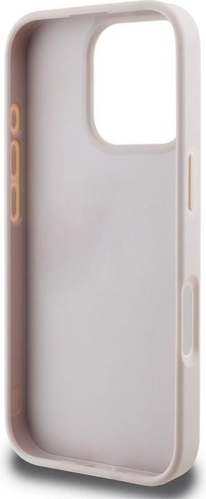 Actual product image Guess GUHCP16XP4TDPP iPhone 16 Pro Max 6.1" różowy/pink hardcase Leather 4G Triangle Strass MagSafe (Apple iPhone 16 Pro Max)