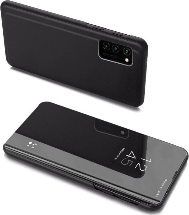 Actual product image Hurtel Clear View Case flip cover for Samsung Galaxy A03s (166.5) black (Samsung Galaxy A03s)