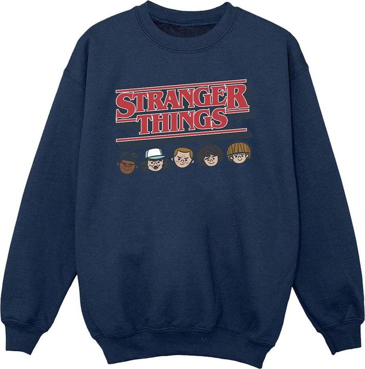 Netflix Stranger Things Caricature Logo Sweatshirt Mädchen
